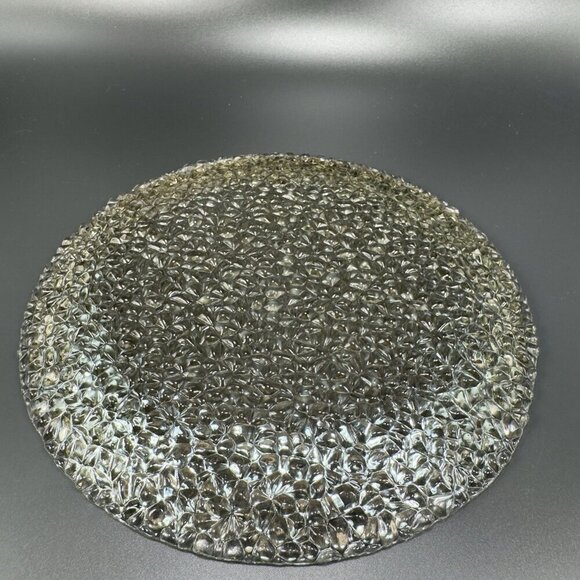 Vetropuro Clear Turkish Bubble Pebble Ice Glass Textured Plates Dishes Set 3 - Picture 7 of 11